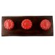 Red Flower Ceramic Wooden Hook
